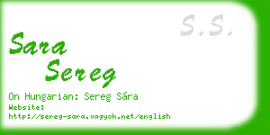 sara sereg business card