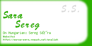 sara sereg business card